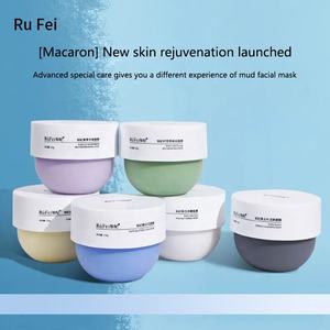 RUFEI Macaron terapi peremajaan kulit, Set masker wajah perawatan kulit, masker wajah lumpur warna-warni untuk manajemen acak warna kulit - Product Image 2