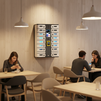 Y2Power MAX, Casillero de Carga para Teléfonos Móviles de 16 Compartimentos, con Sistema de Pago con Tarjeta de Crédito, Máquina Expendedora de Carga Rápida para Teléfonos