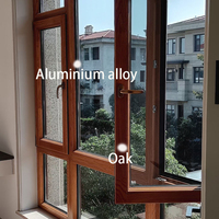 Ventana de Vidrio Ventilada de Estilo Moderno, Ventana Estándar de Aleación de Aluminio Insonorizada