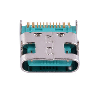 Prise horizontale Type-C 16 broches, courant élevé 5A, isolation colorée, cuivre haute conductivité, charge rapide USB 3.0