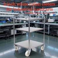 Roues pivotantes à roulement à billes en acier et nylon de 3 pouces Carsun avec protections filetées, capacité de charge de 100 kg, extra-résistantes pour chariot