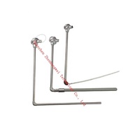 Sonda de temperatura de gases de escape Pt100 RTD con termopar tipo K, impermeable, para hornos industriales HVAC