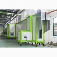 Petit Budget Électrostatique Automatique MDF Ligne De Revêtement En Poudre/Cabine/Four À Gaz