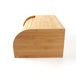 Caja de almacenamiento de pan de bambú para cocina con tapa, caja de almacenamiento de frutas y verduras de madera maciza, organizador de bambú a prueba de polvo. - Product Image 1