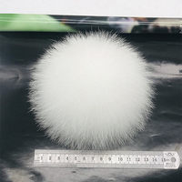 Pompon en fourrure de renard véritable pour bonnet - Boule de fourrure véritable moelleuse de haute qualité