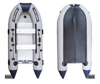 Bateau de sport gonflable 3 personnes en PVC Kayak de pêche et de tourisme avec porte-canne léger pour le surf