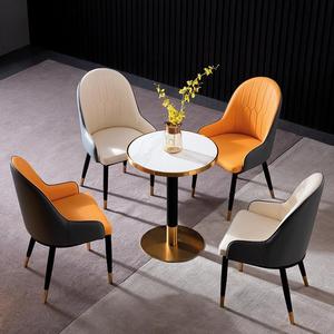 Table basse italienne de luxe et de style moderne, cadre métallique durable avec dessus en pierre d'ardoise et marbre, meubles de maison pour le salon et les loisirs - Product Image 2