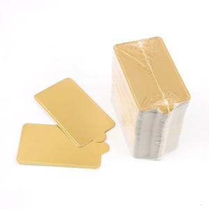 Plateaux à gâteaux en <span class=keywords><strong>carton</strong></span> doré, ronds et carrés, pour base de mousse épaisse, gâteaux coupés en triangle, desserts et petites pâtisseries - Vente en gros - Product Image 5
