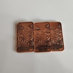 Barra Rectangular de Cobre Puro 999 de 1 Onza con Nuevo Diseño en Relieve, Edición Limitada, Troquelada, Artículo Coleccionable de Arte Metálico - Product Image 1