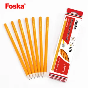 Foska เครื่องเขียน7 ''เหลาไม้สีเหลือง HB Lapiz Pencil