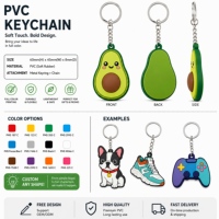 Porte-clés personnalisé en PVC souple 2D, porte-clés en caoutchouc souple avec logo, porte-clés en silicone, porte-clés en caoutchouc personnalisé 3D