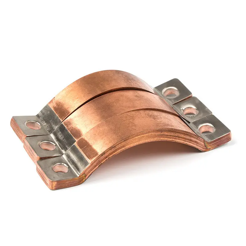 For Flat Soft Copper Bus Bar Battery Insulated Custom Copper Flat Bar Battery Busbar Flat Flexible Busbar Copper