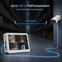 Système de caméra PoE KERUI 4MP, système NVR 8 canaux, moniteur d'écran 11,6 pouces, câble réseau 4K 18,3 m, ensemble de surveillance de sécurité pour entrepôt, bureau, maison