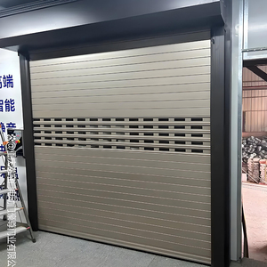 Tùy Chỉnh Tốc Độ Cao Hợp Kim Nhôm Con Lăn Màn Trập Cửa Tua Bin Nhanh Thép Thương Mại Cửa Nhà Để Xe Cho Ngoài Trời - Product Image 1