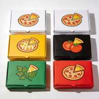 Boîtes à pizza en carton ondulé pour emballage alimentaire avec logo personnalisé, vente en gros directe d'usine, faible MOQ pour la livraison à emporter des restaurants