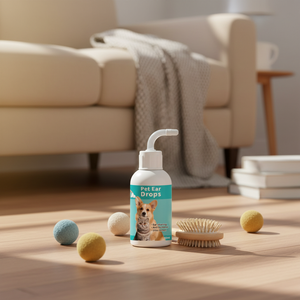 Gouttes nettoyantes auriculaires naturelles certifiées par le fabricant, sûres, éliminateur de cire et d'odeurs, soin d'hygiène pour chiens et chats - Product Image 2