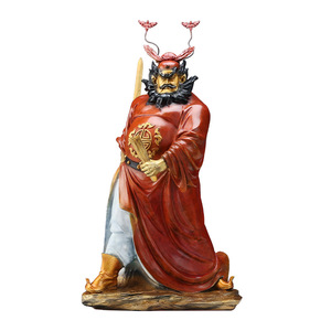 Zhong Kui Brass Statue Painted Figure Tabletop <b>Decor</b> Home Living Room Ornament - Product Image 4