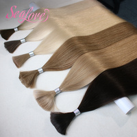 Extensions de cheveux humains vierges Remy 100% alignées sur les cuticules, en vrac, pour salons, vente en gros