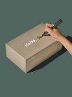 Boîte d'expédition personnalisée en carton avec bande déchirable, poignée, sans colle, ouverture facile, pliable, doublure plastique, pour chaussettes, fourrure, e-commerce
