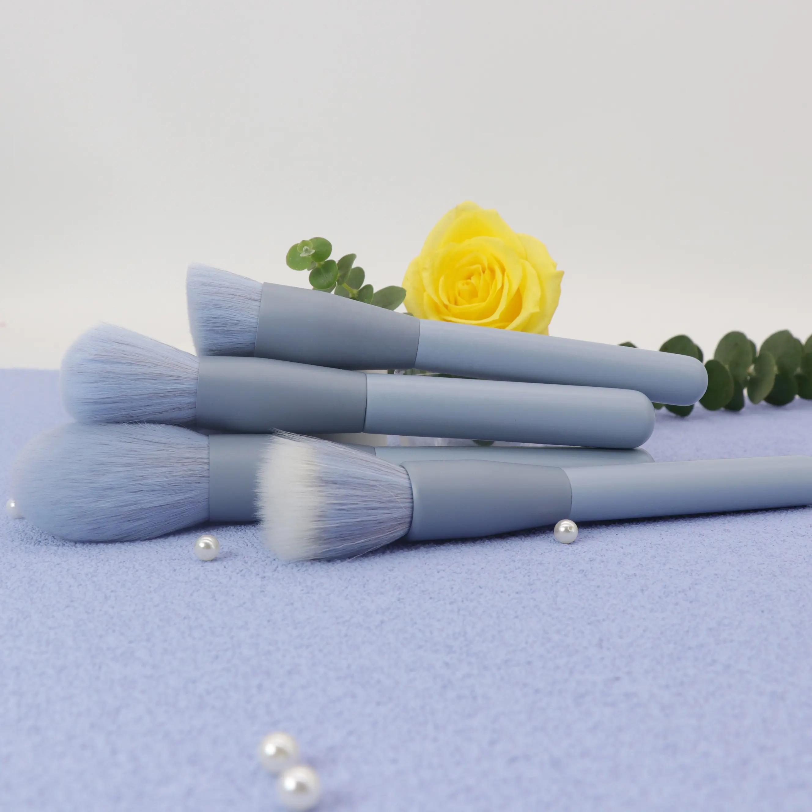 13 pezzi di alta qualità blu maniglie trucco capelli sintetici artista Set di pennelli Private Label Ultimate Brush Collection