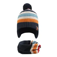 La banda classica scherza la sciarpa calda dei ragazzi di corrispondenza della sciarpa con 100% ragazze acriliche l'inverno ha lavorato a maglia la sciarpa del cappello Unisex