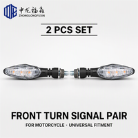 Clignotants LED pour moto, 2 pièces, ambre, avant, universels, paire de clignotants pour moto