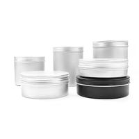 Pot en aluminium sans soudure avec couvercle à vis pour cosmétiques, 5ml, 10ml, 15ml, 30ml, 50ml, 60ml, 100ml, 120ml, 150ml, 250ml