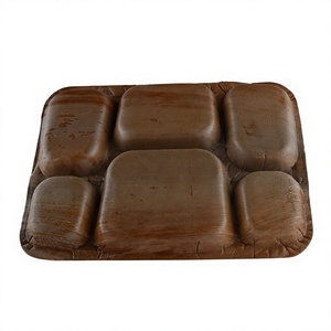 Assiette rectangulaire en feuille de palmier 14 x 10 pouces, style moderne, écologique, compostable, biodégradable, jetable - Product Image 4