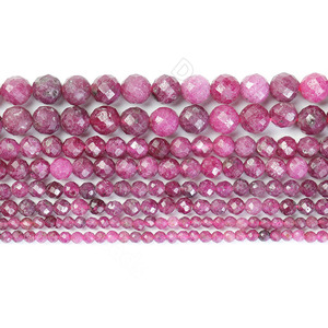 Perles de rubis naturelles taillées à facettes en vrac <span class=keywords><strong>pour</strong></span> la fabrication de <span class=keywords><strong>bijoux</strong></span> DIY 2mm 3mm 4mm 6mm - Product Image 1