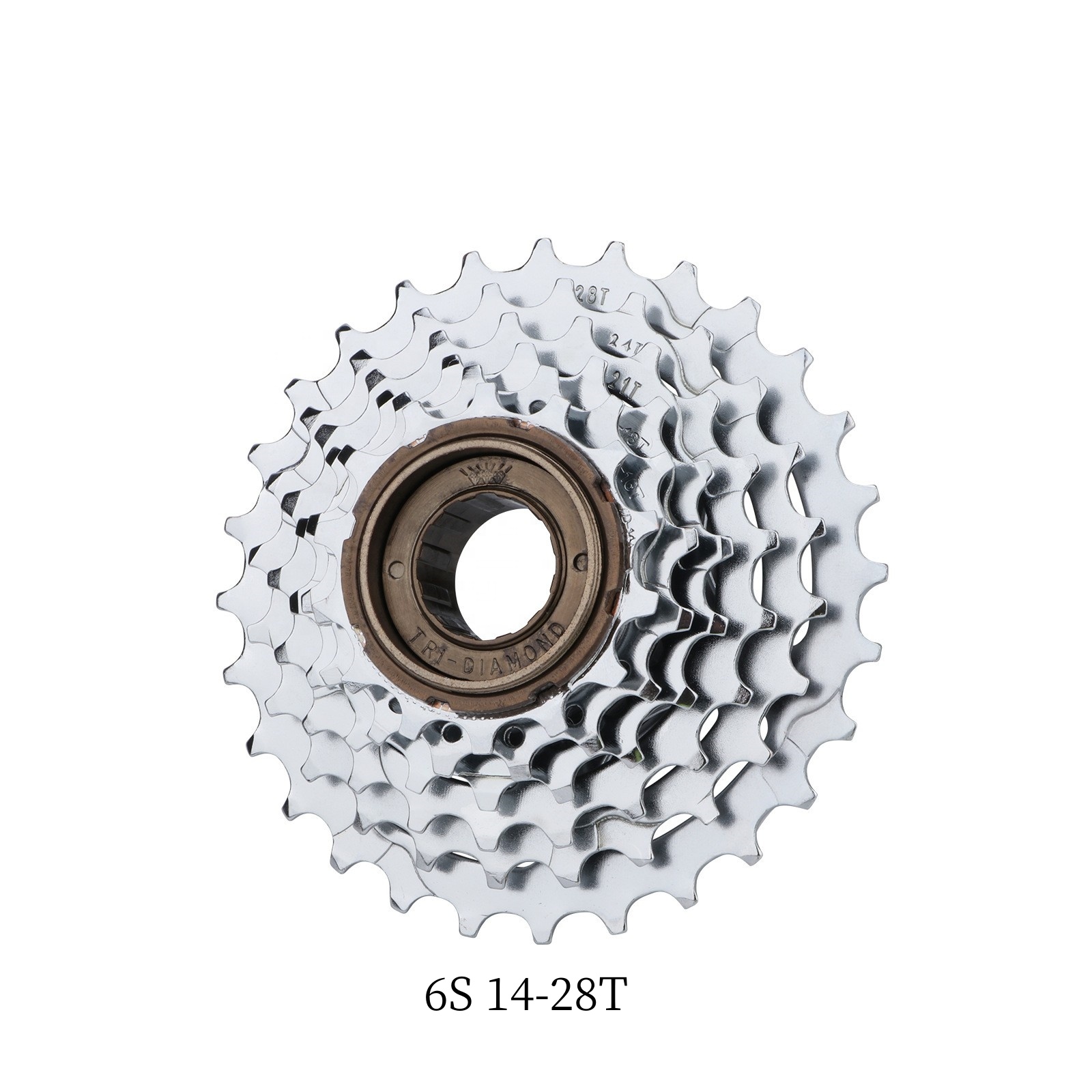 High Performance Bicycle Accessory 6 Speed 14~28 Teeth Nickelage Vrille Stackup Mountain Bike Freewheel