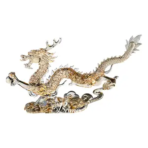 Estatua de dragón acrílico, escultura coleccionable, estatua de dragón, decoración de fantasía para el hogar, oficina, escritorio, ornamento decorativo