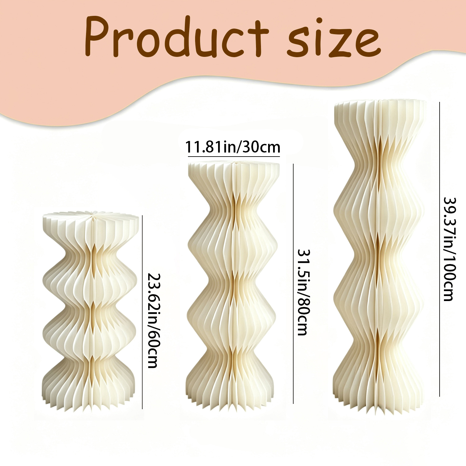 Conjunto de torres Linglong (diámetro 30 cm, altura 60+80+100 cm)
