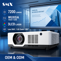Projecteur laser professionnel 7200 lumens WUXGA 1920x1200 3LCD avec déplacement de l'objectif et zoom optique