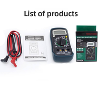 Multimètre numérique noir MAS830L avec rétroéclairage, fonction de maintien des données et étui de protection robuste pour usage professionnel