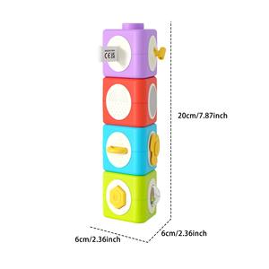 Gioco Educativo <span class=keywords><strong>Montessori</strong></span> Samtoy, Torre Cognitiva, Blocchi da Costruzione, Giocattolo Impilabile per Neonati - Product Image 5