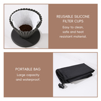 Ensemble d'accessoires pour cafetière de voyage en plein air, cafetière à filtre de 600 ml, bouilloire, ensemble pour la préparation du café par infusion