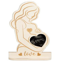 Marco DE FOTOS MDF de madera moderno, la mejor decoración de dormitorio para mamá nueva, Marco de imagen de sonograma, letrero de corazón para uso doméstico, fotos de bebés