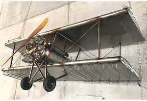 Portabicchieri da Vino Vintage Stile Industriale, Rastrelliera Capovolta per Calici, Decorazioni Creative a Forma di Aeroplano per <span class=keywords><strong>Bar</strong></span> e Ristoranti - Product Image 4