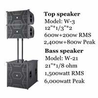 CVR AUDIO Line Array simple de 12 pouces, Line Array extérieur, caisson de basses de 21 pouces, haut-parleur W-3/W-21