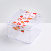 Boîte à gâteaux et desserts jetable en plastique PS transparent, vente en gros d'usine, pour biscuits, mousse, tiramisu