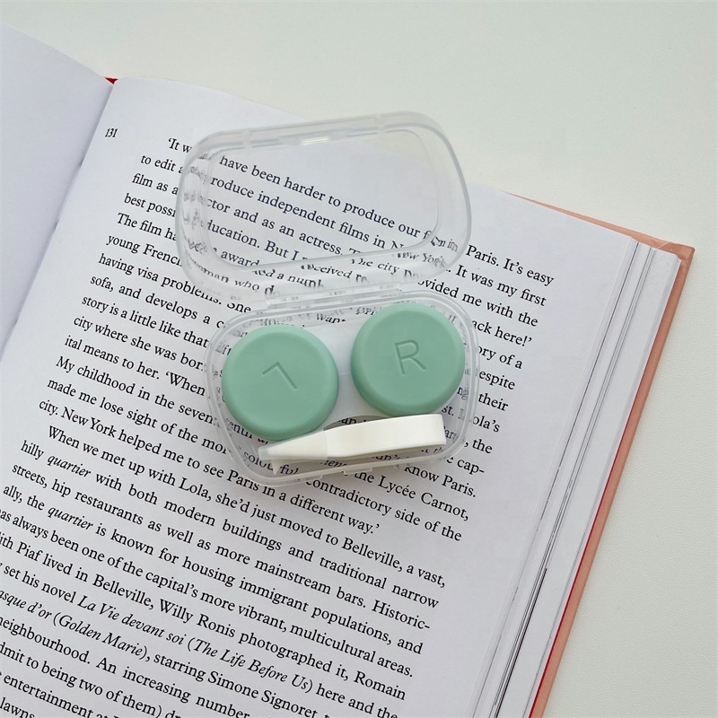 Дорожный футляр для контактных линз Комплект футляра для контактных линз с вставкой зеркало легкий с комплектом пинцетов для бутылок