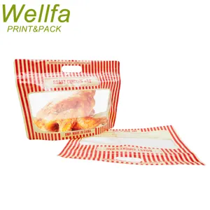 Microwavable Takeaway Zipper Túi Nhựa Cho Gà Nướng Bao Bì