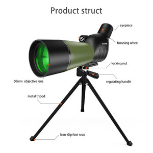 Suncore 25-75x60mm Zoom Birdwatching Scope High Definition Adjustable <b>Tripod</b> Mount Green Optics - Product Image 3