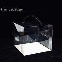 ZL Offre Spéciale Écologique Pliant acétate Clair Gâteau Bonbons Chocolat Boîte TRANSPARENTE En PVC Avec Poignée