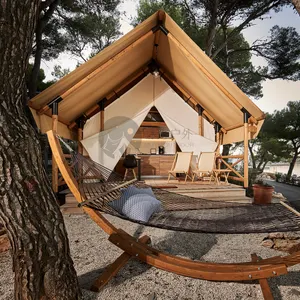 फायरप्रूफ इको रिजॉर्ट होटल लकड़ी का फ्रेम तम्बू