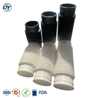 Raccord flexible à soufflet, connecteur de tuyau de drainage ondulé, joint flexible en caoutchouc pour égouts et drainage des eaux usées en PVC-U