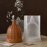 Moule en Silicone Style Européen Château de Palais pour Base de Bougeoir en Plâtre DIY, Pierre Diffusante, Décoration Maison