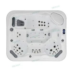 MEXDA-bañera de hidromasaje para 5 personas, sistema de Control de Balboa acrílico, para exteriores, WS-591