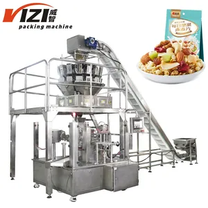 Automatic Candy Banana Sweat Potato Chips Pouch Rotary Packing Machine