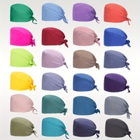 Casquette chirurgicale unisexe en sergé de coton élastique à séchage rapide, couleur unie, pour médecins, chimiothérapie et alimentation – Approvisionnement direct usine